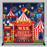 Aperturee - Aperturee Custom Circus Birthday Cartoon Game Night Backdrop